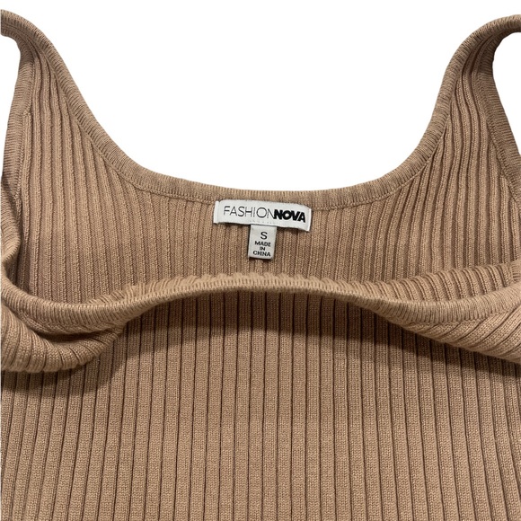 Fashion Nova Two Piece Ribbed Mid Length Skirt Set - Picture 3 of 9